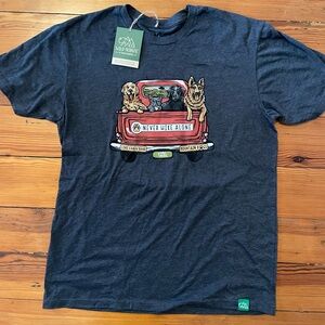 NWT Wild Tribute Never Hike Alone T-Shirt, Men’s Large